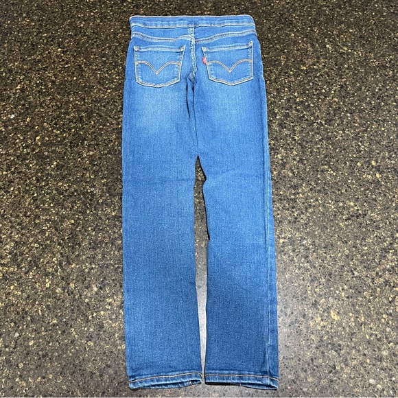 Levi's Medium Blue Wash Pull-On Little Girls 7 Jegging Denim Jean Legging Pants - Picture 3 of 8